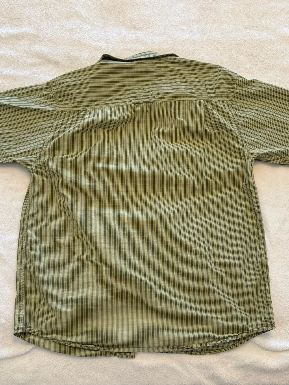 The North Face Green Striped Short-Sleeve Button-Down Shirt